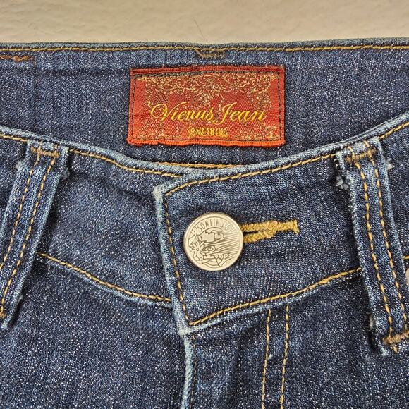 Vienus Jeans Size 27 Something Edwin Womens Straight Leg Western Scroll Pocket - Picture 3 of 14